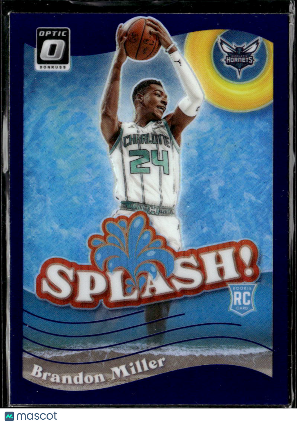 Brandon Miller 2024 Optic Splash RC Purple Rookie Charlotte Hornets