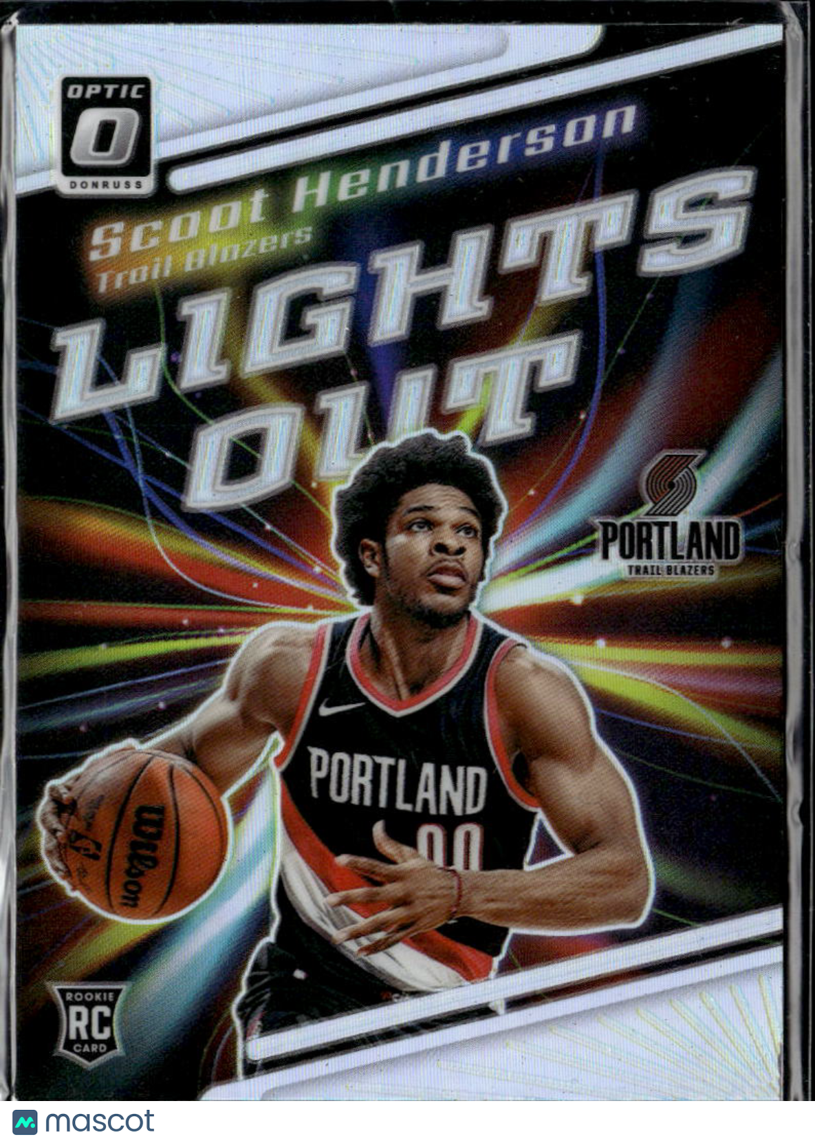 Scoot Henderson 2024 Optic Lights Out Holo RC Portland Trail Blazers