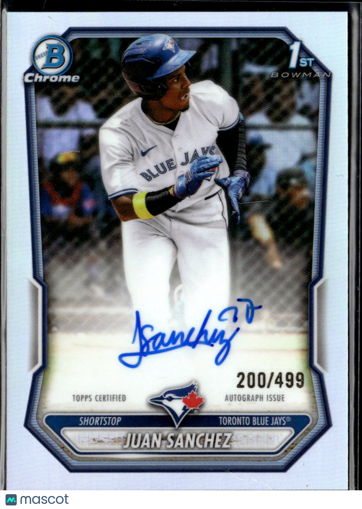 Juan Sanchez 2026 Bowman Chrome 1st Auto Autograph RC /499 Toronto Blue Jays