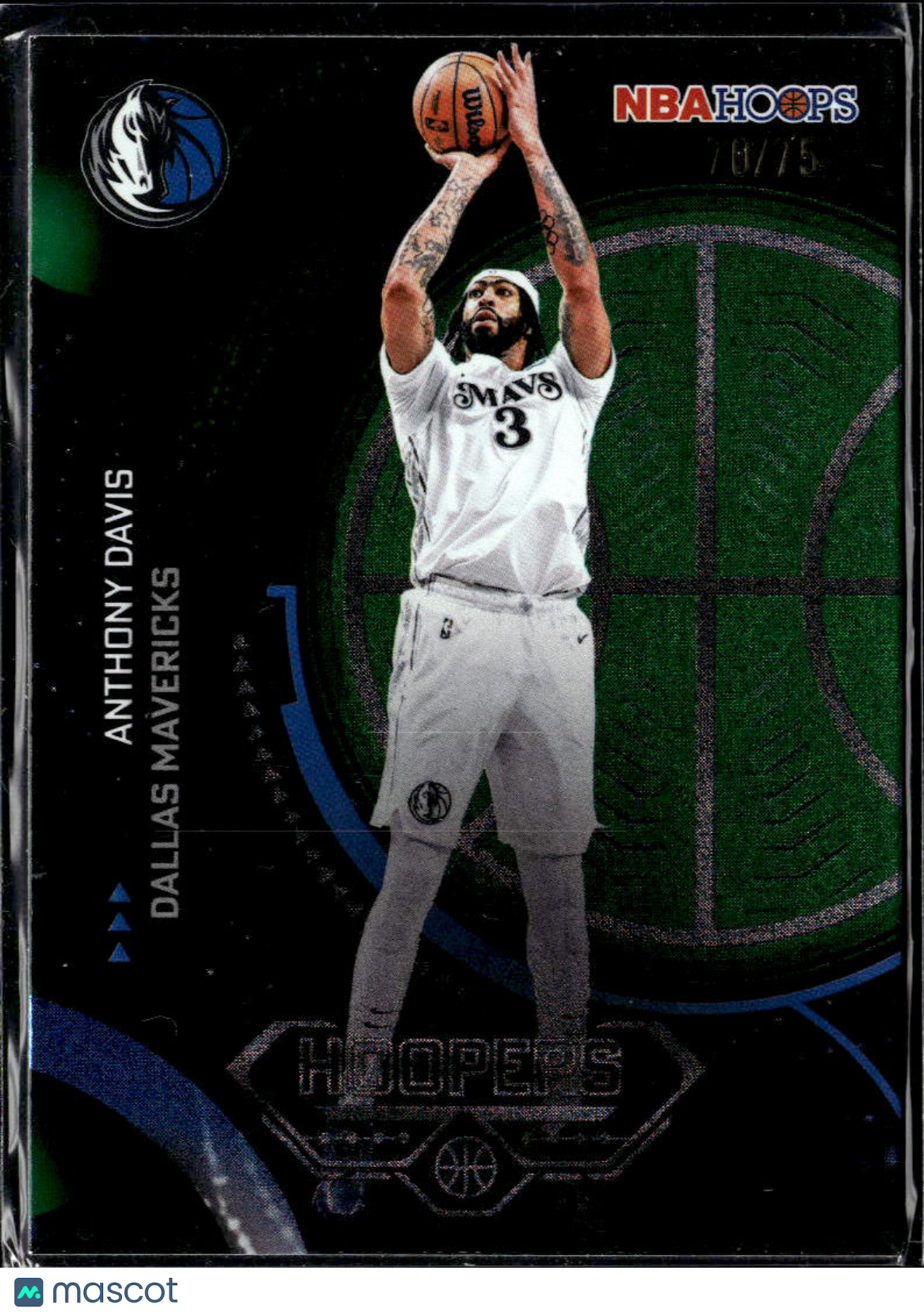 Anthony Davis 2026 Topps NBA Hoops Hoopers Green /75 Dallas Mavericks