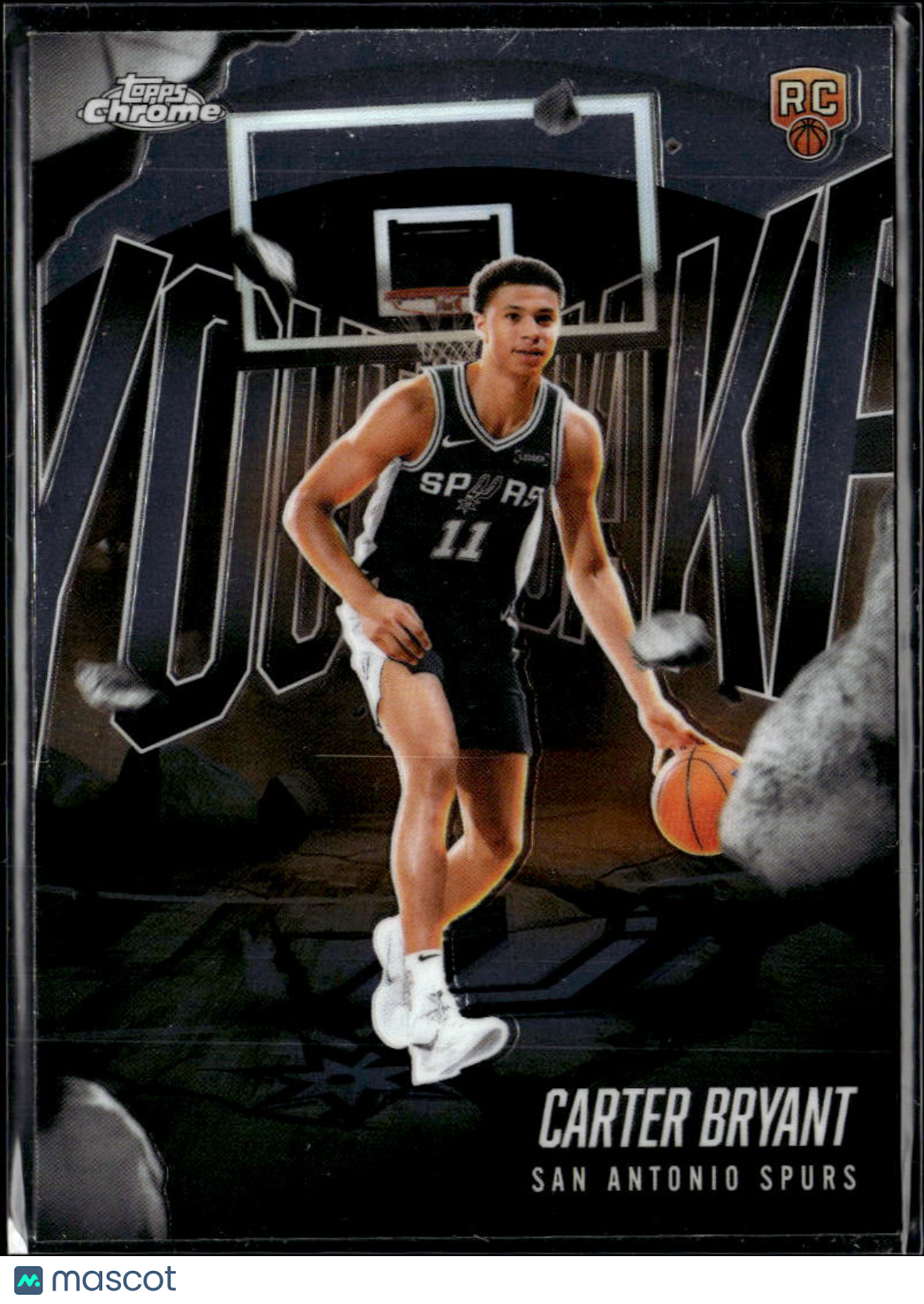 Carter Bryant 2025 Topps Chrome Youthquake Rookie RC San Antonio Spurs