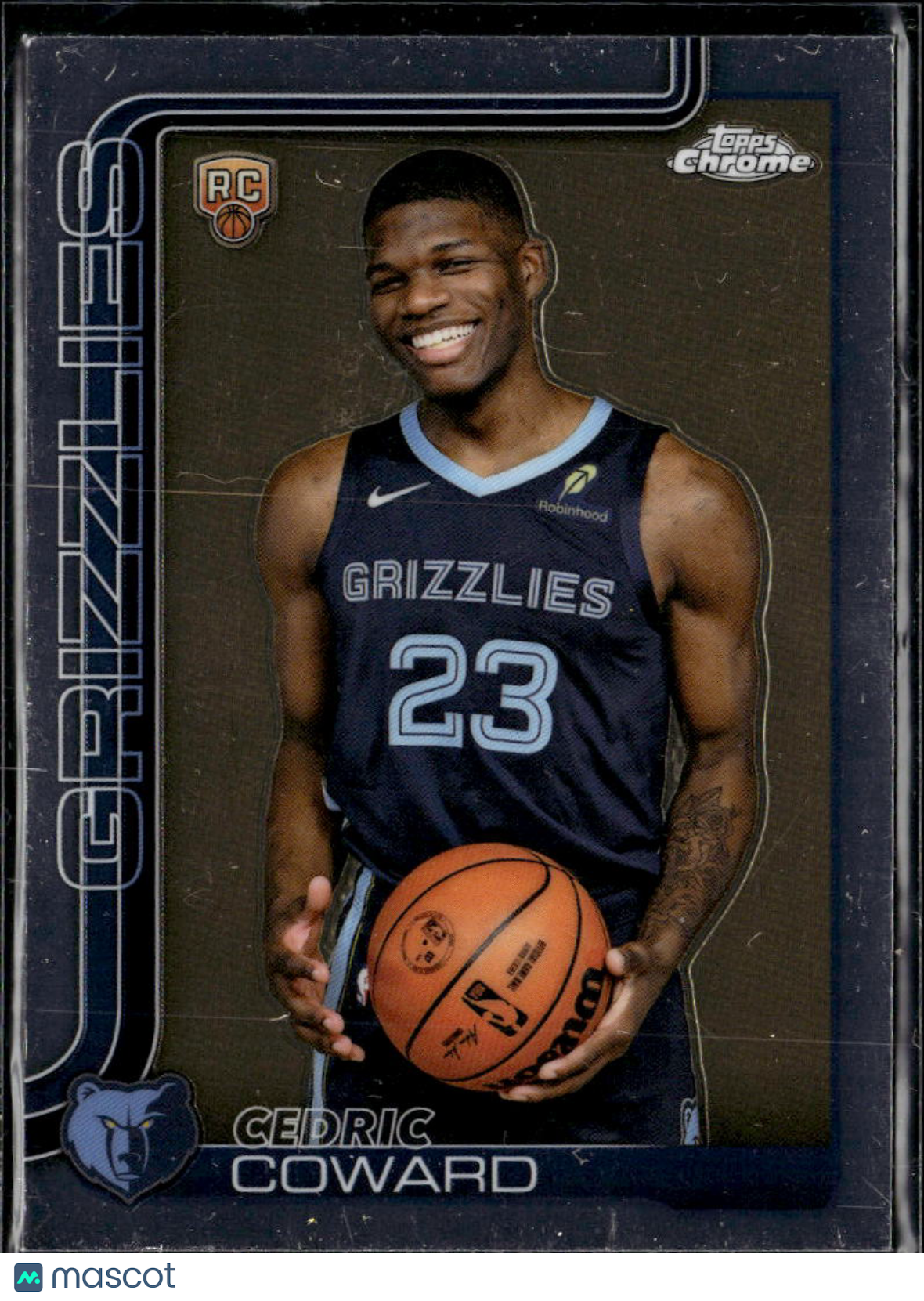 Cedric Coward 2025 Topps Chrome RC Rookie Memphis Grizzlies