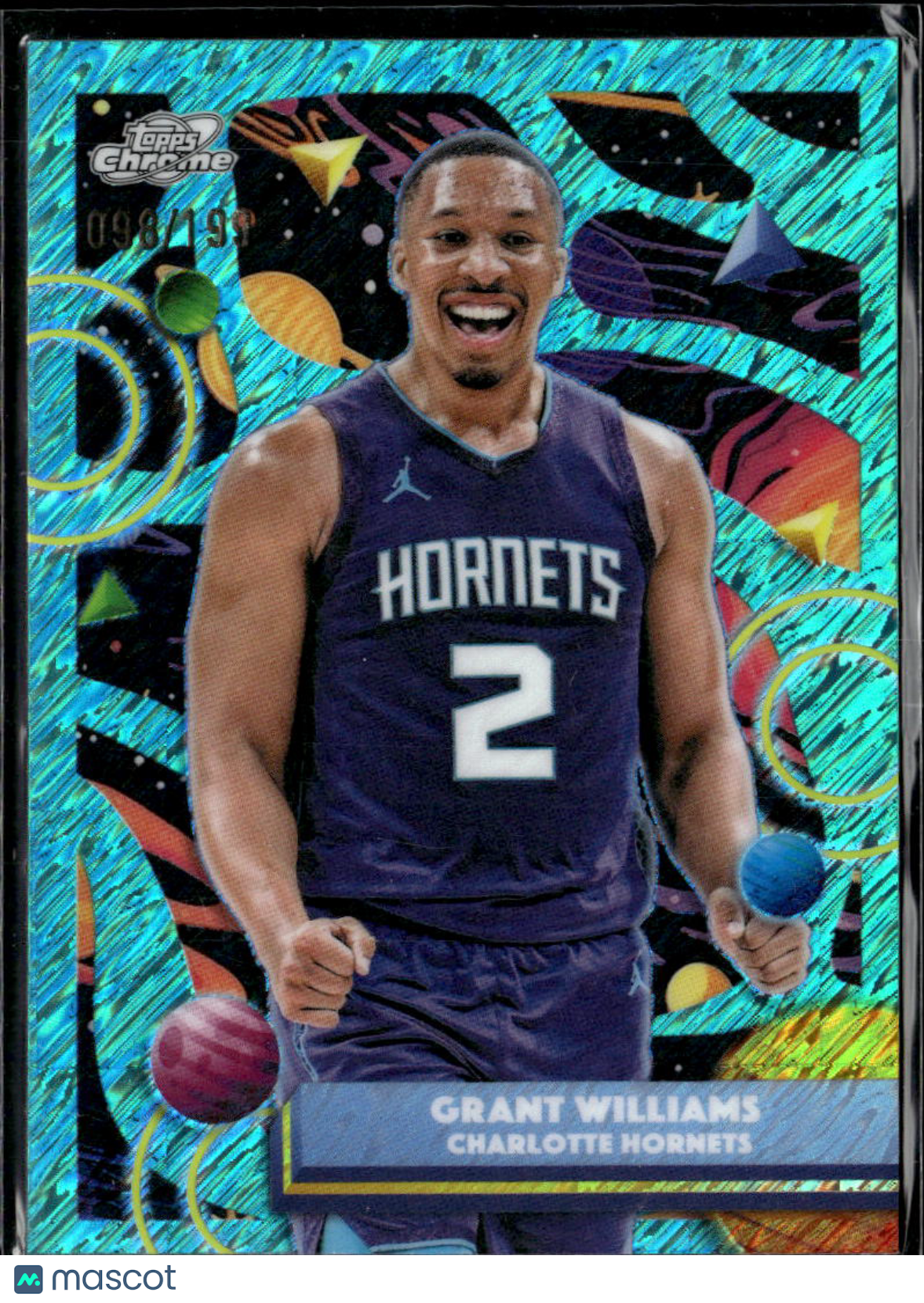 Grant Williams 2026 Topps Chrome Cosmic Aqua Shimmer /199 Charlotte Hornets