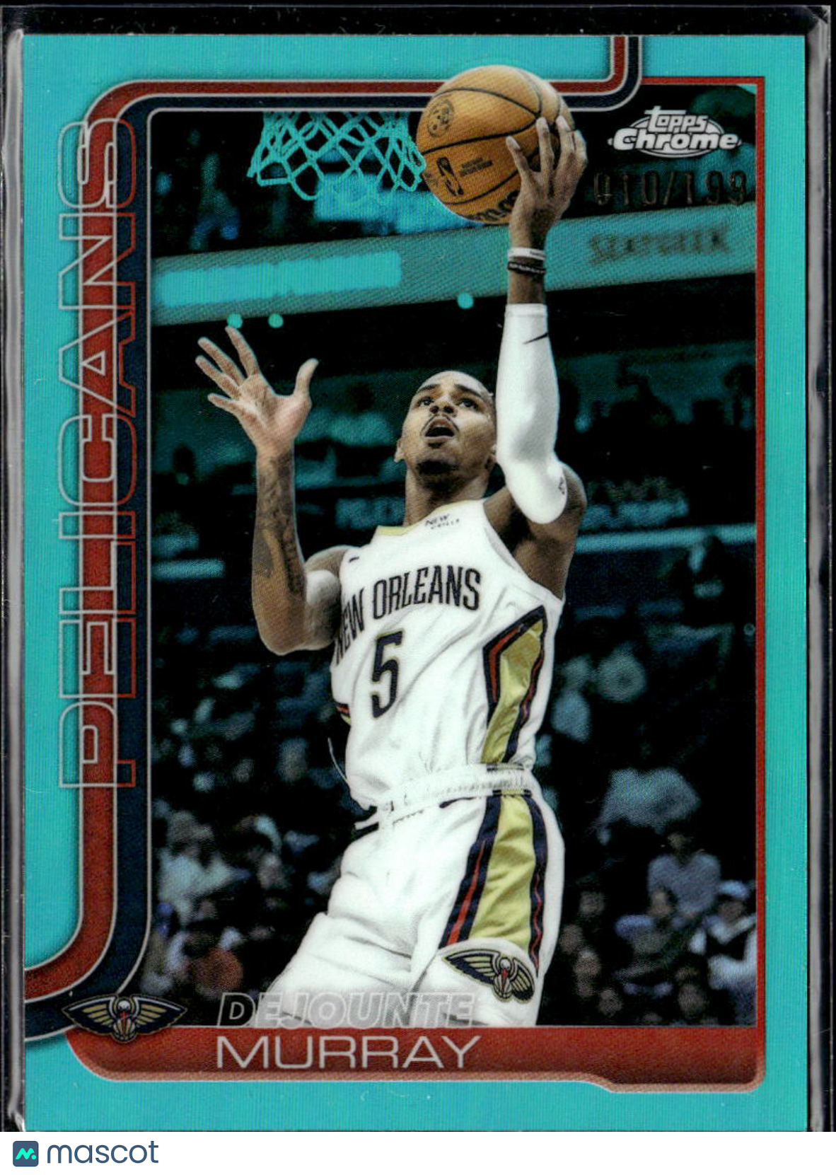 Dejounte Murray 2025 Topps Chrome  Aqua Refractor /199 New Orleans Pelicans