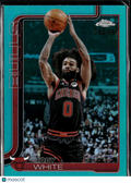 Coby White 2025 Topps Chrome Aqua Refractor /299 Chicago Bulls