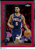 Quentin Grimes 2025 Topps Chrome Pink Refractor /399 Philadelphia 76ers