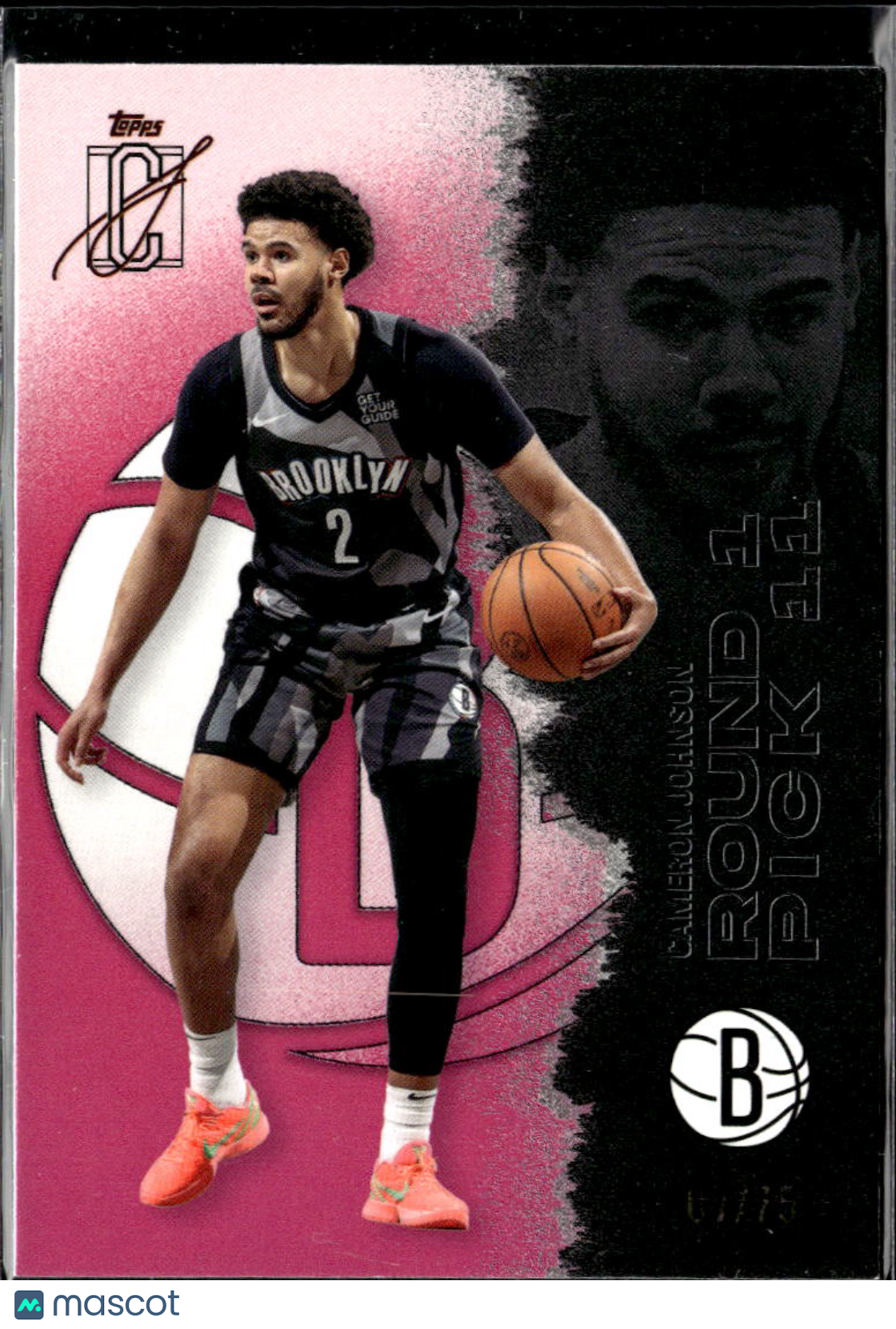 Cameron Johnson 2026 Topps Signature Class Pink /75 Brooklyn Nets
