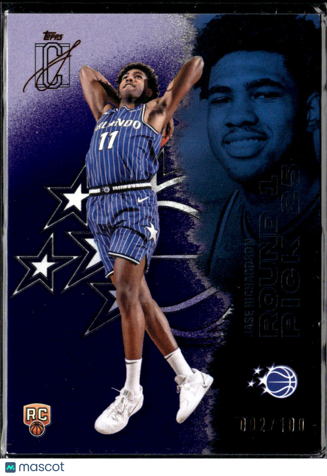Jase Richardson 2026 Topps Signature Class Purple RC /100 Orlando Magic