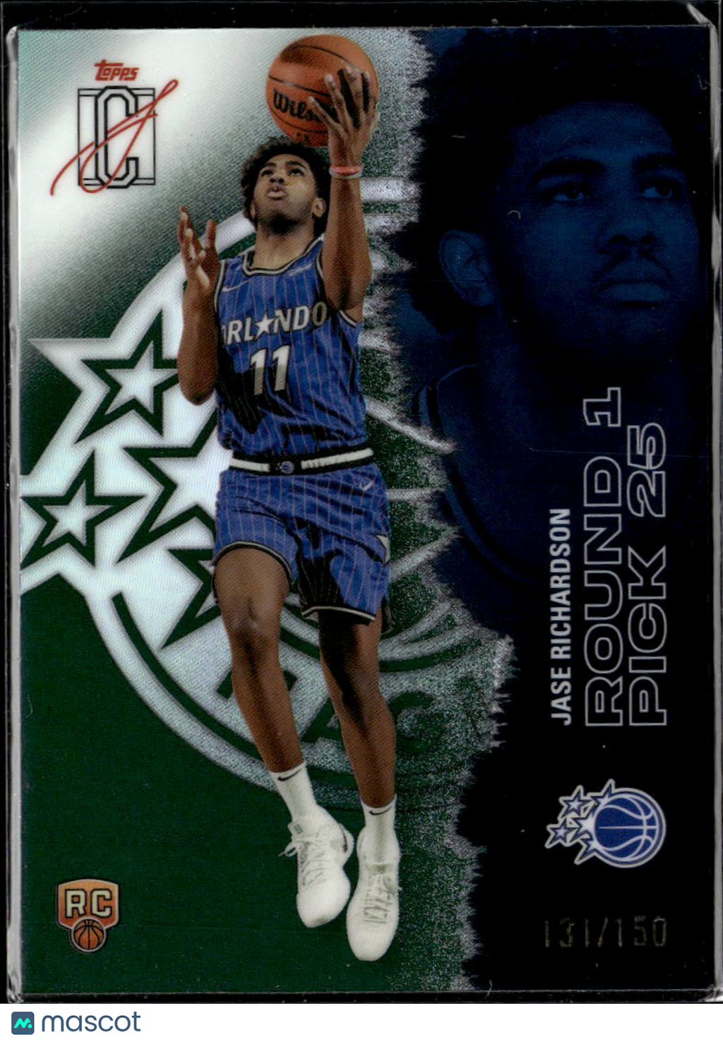 Jase Richardson 2026 Topps Signature Class Green RC /150 Orlando Magic