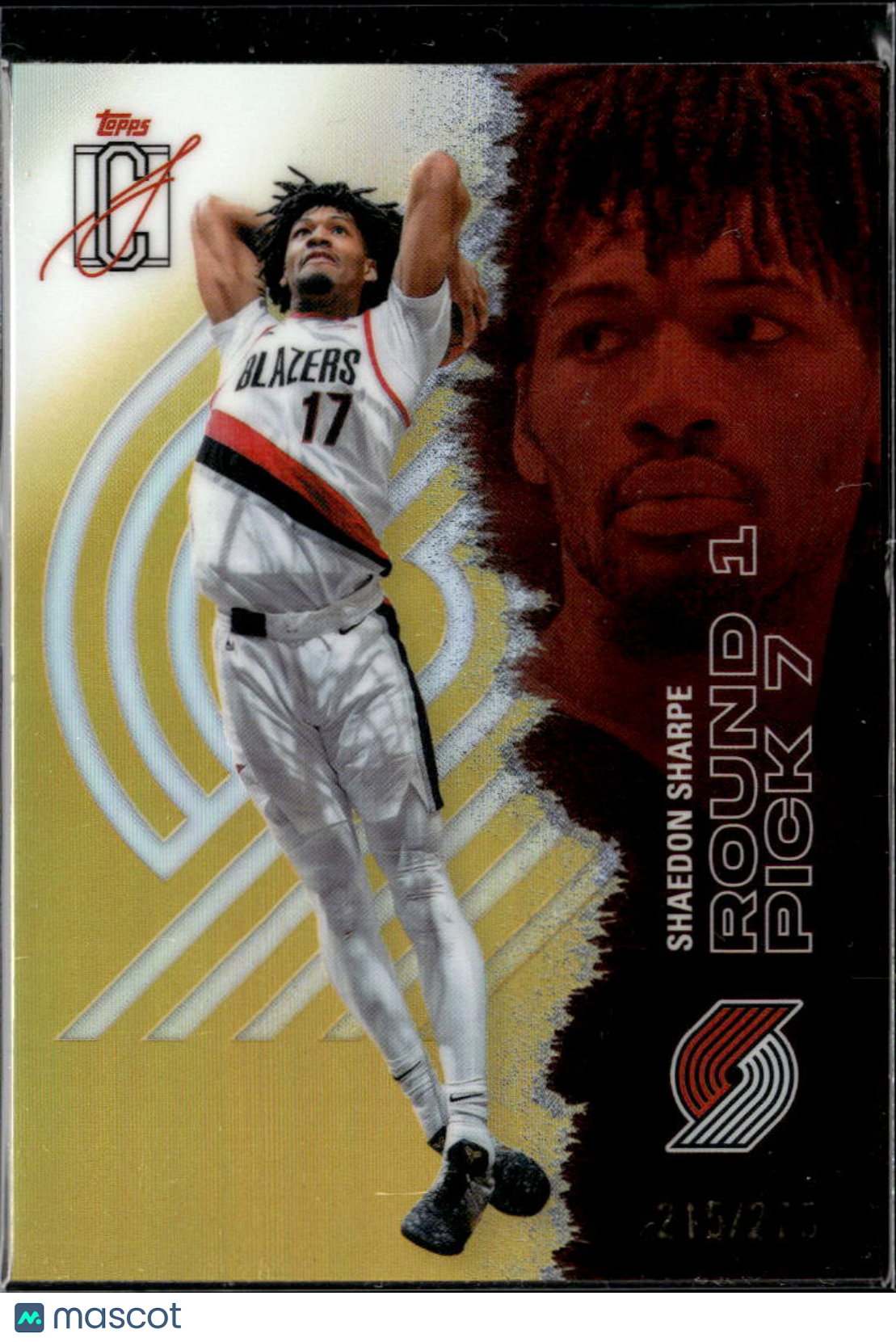 Shaedon Sharpe 2026 Topps Signature Class Yellow /275 Portland Trail Blazers
