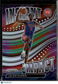 Jalen Duren 2023 Panini Prizm Instant Impact Silver Rookie RC Detroit Pistons