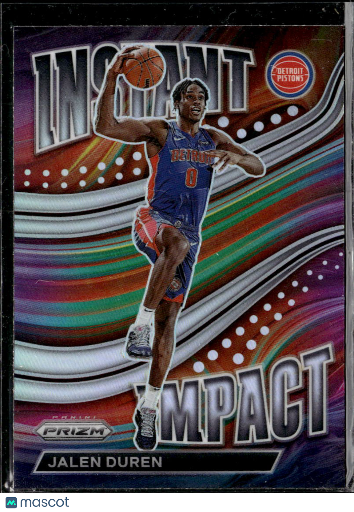 Jalen Duren 2023 Panini Prizm Instant Impact Silver Rookie RC Detroit Pistons