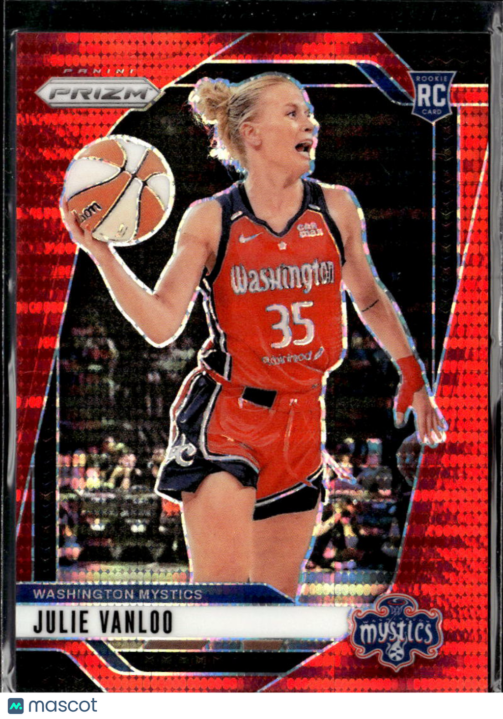 Julie Vanloo 2024 Panini Prizm WNBA RC Red Pulsar /299 Washington Mystics