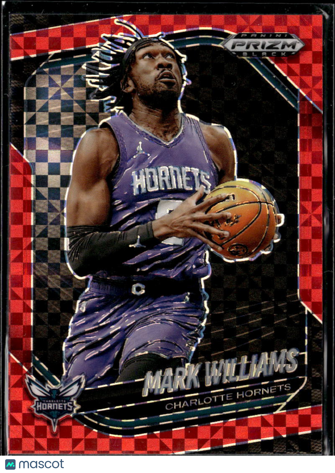 Mark Williams 2025 Panini Prizm Black Red Power 60/75 Charlotte Hornets