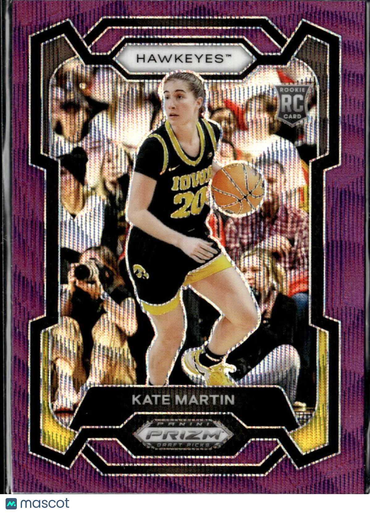 Kate Martin 2024 Panini Prizm Draft Picks RC Purple Iowa Hawkeyes