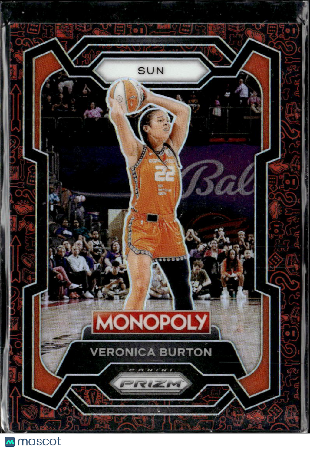 Veronica Burton 2024 Panini Prizm Monopoly Black Red Logo Connecticut Sun