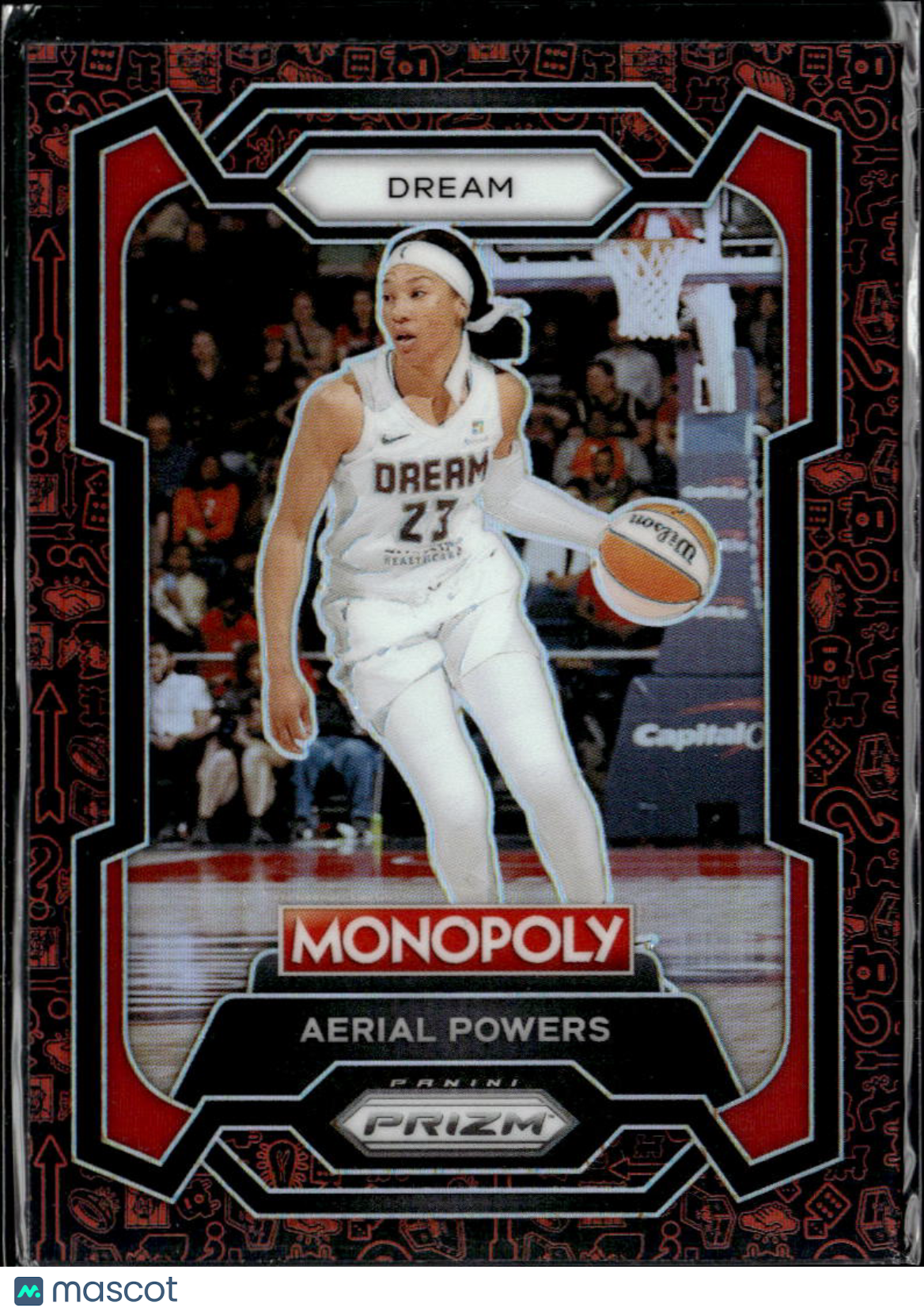 Aerial Powers 2024 Panini Monopoly Black Red Logo Prizm Atlanta Dream