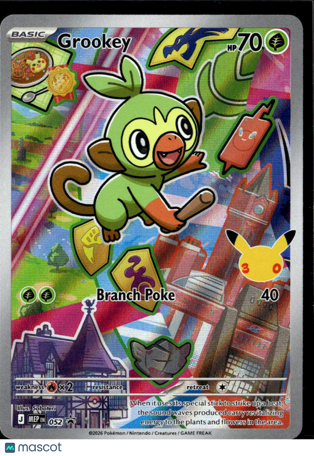 Grookey Mega Evolution Holo Black Star Promo #052