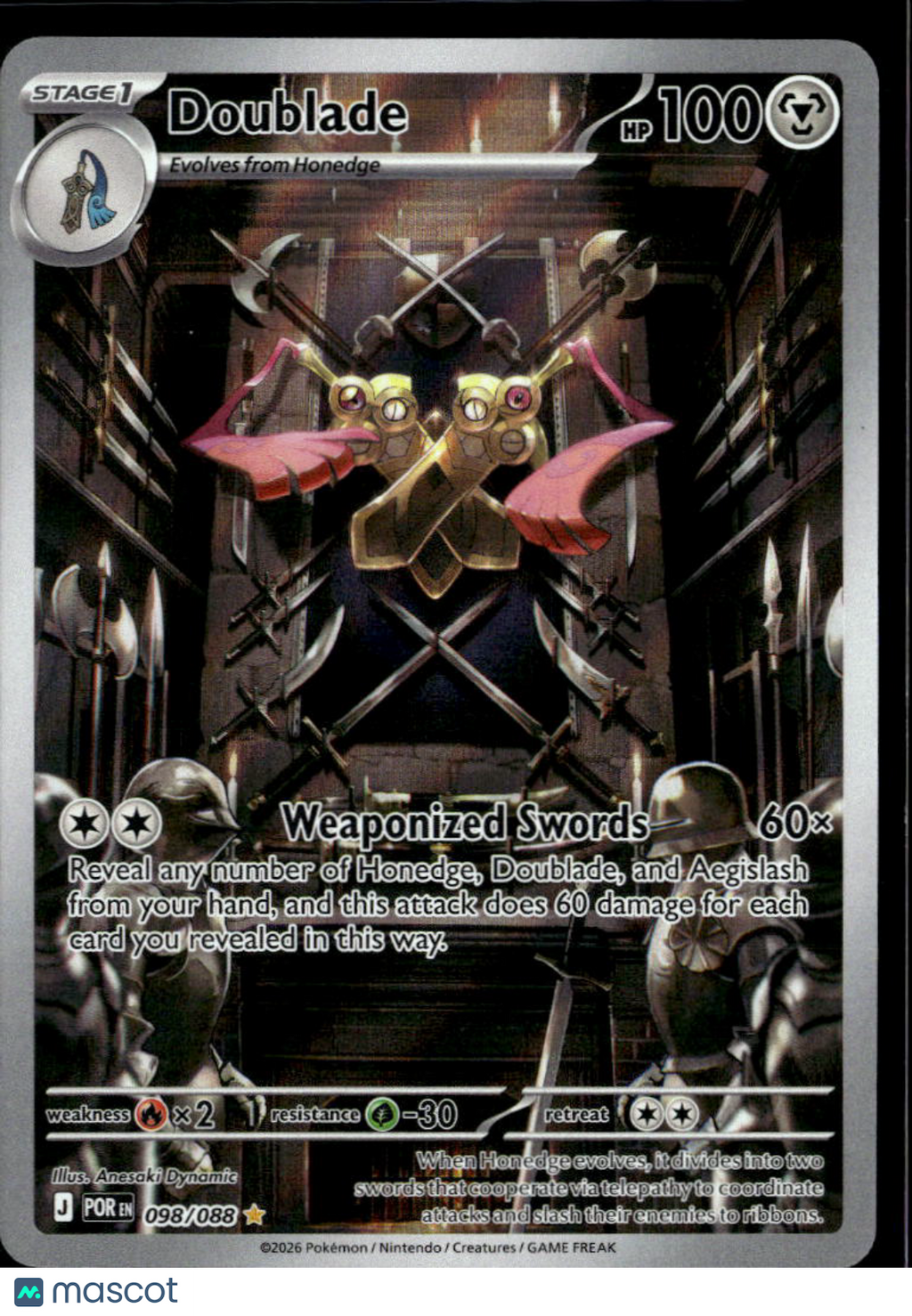 Doublade 2026 Mega Evolution – Perfect Order Holo Secret Rare #98/88
