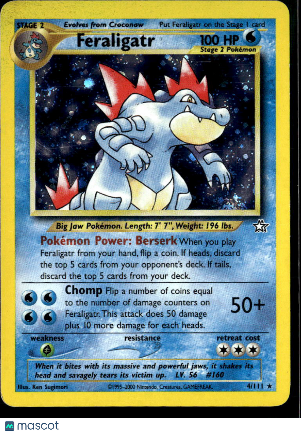Feraligatr 2000 Neo Genesis Holo Rare #4/111