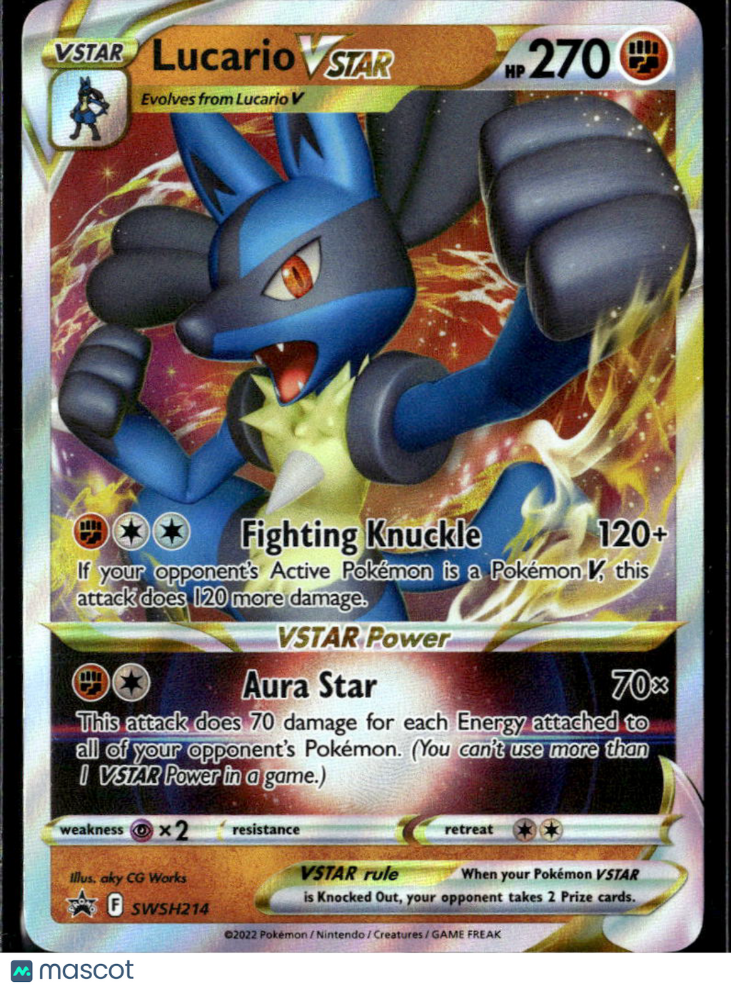 Lucario VSTAR Sword & Shield Holo Black Star Promo #SWSH214