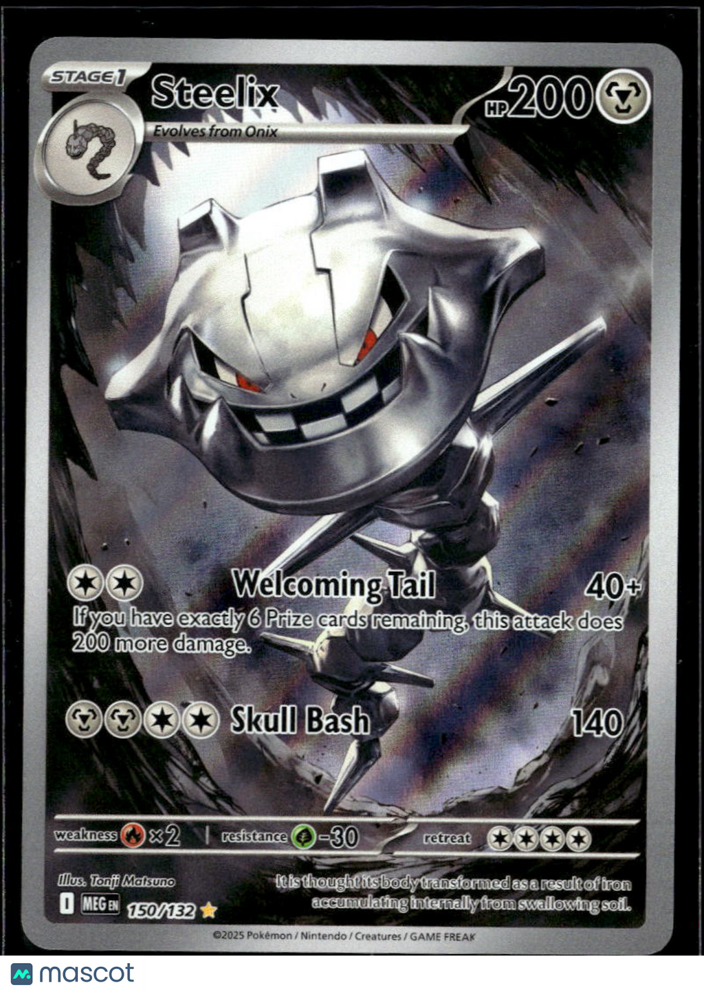 Steelix 2025 Mega Evolution Holo Secret Rare #150/132