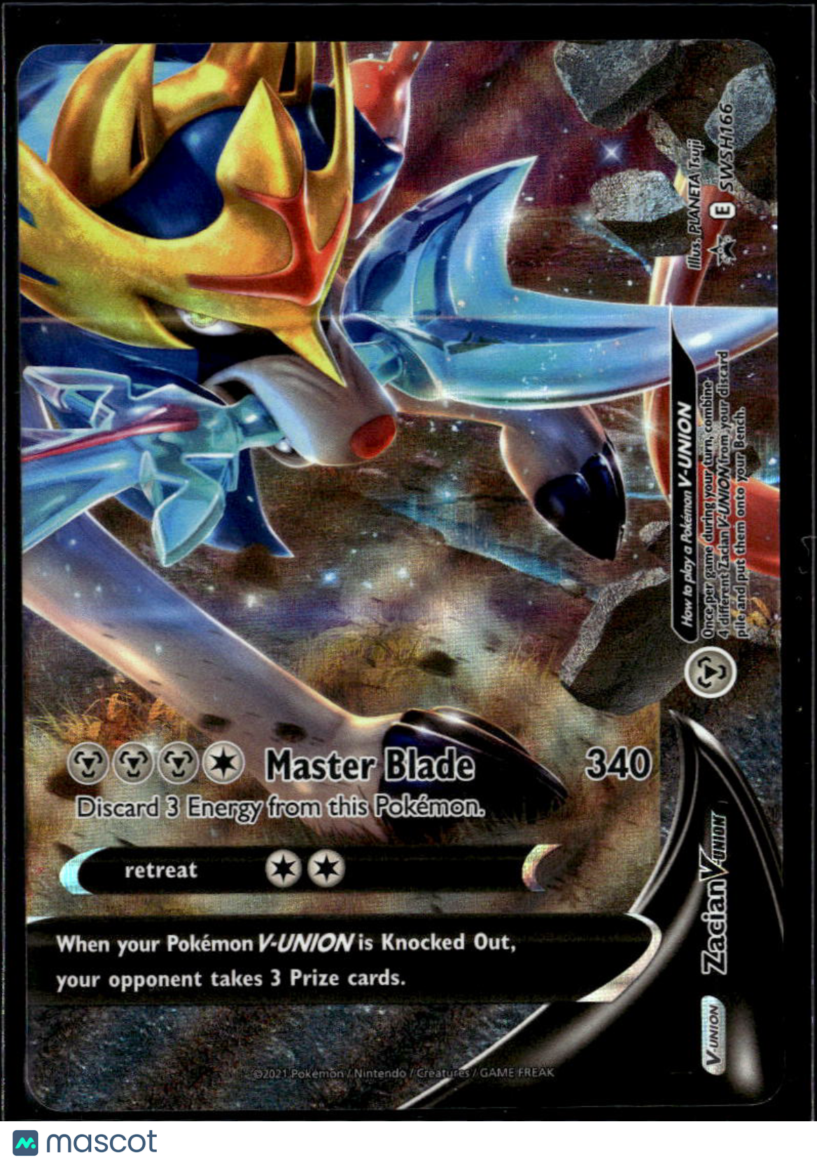 Zacian V-Union Sword & Shield Holo Black Star Promo FA #SWSH166