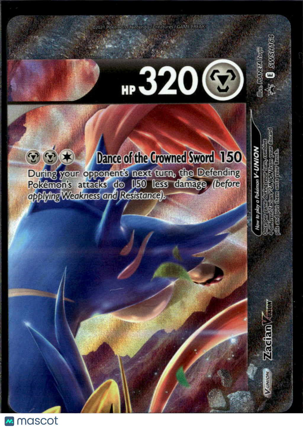 Zacian V-Union 2020 Sword & Shield Holo Black Star Promo FA #SWSH164