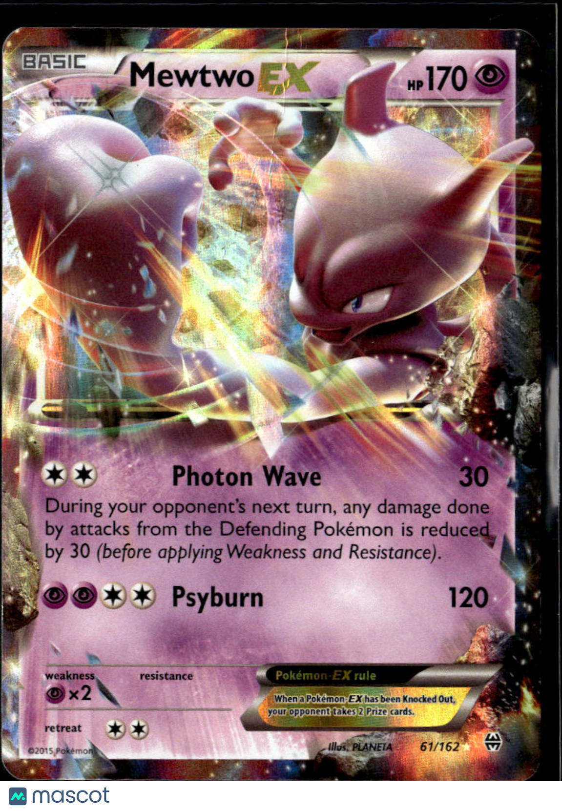 Mewtwo EX 2015 BREAKthrough Holo Rare #61/162
