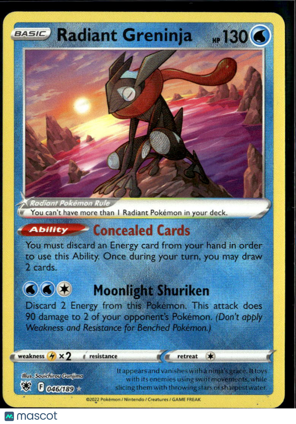 Radiant Greninja 2022 Astral Radiance Holo Rare #46/189