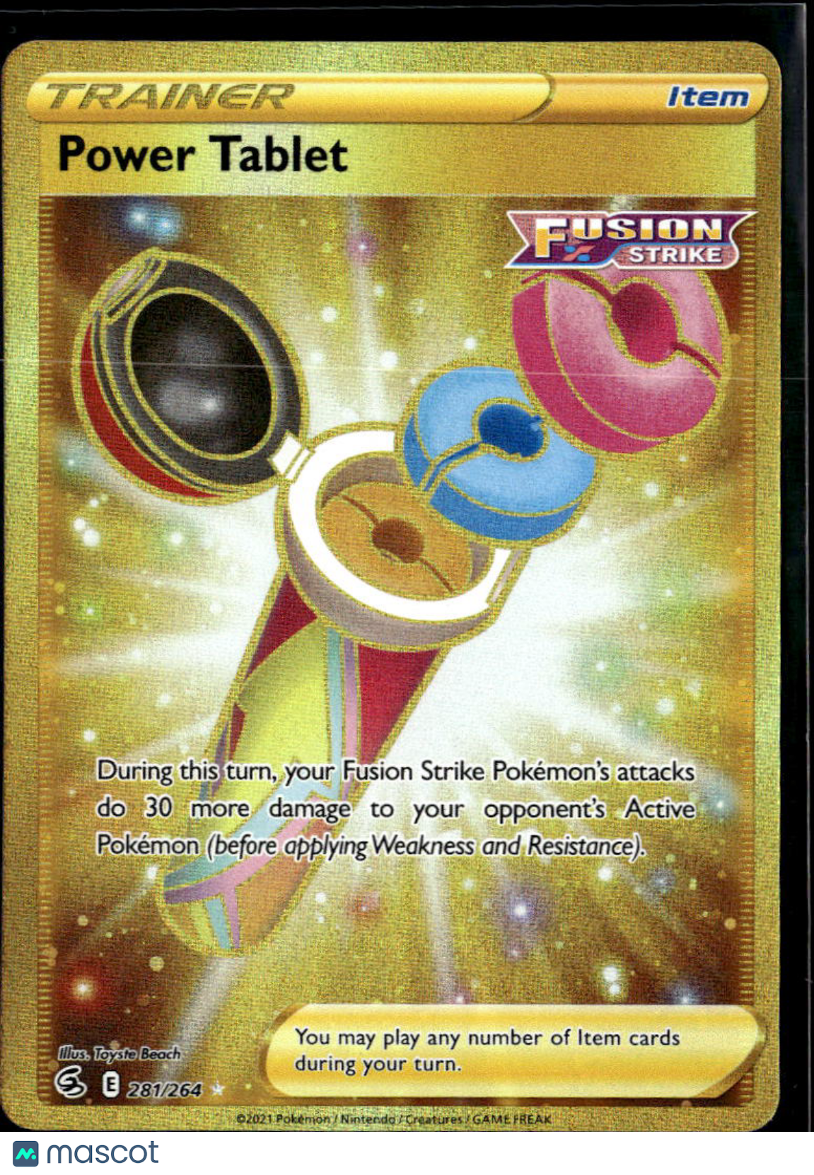 Power Tablet 2022 Fusion Strike Holo Secret Rare SR UR #281/264