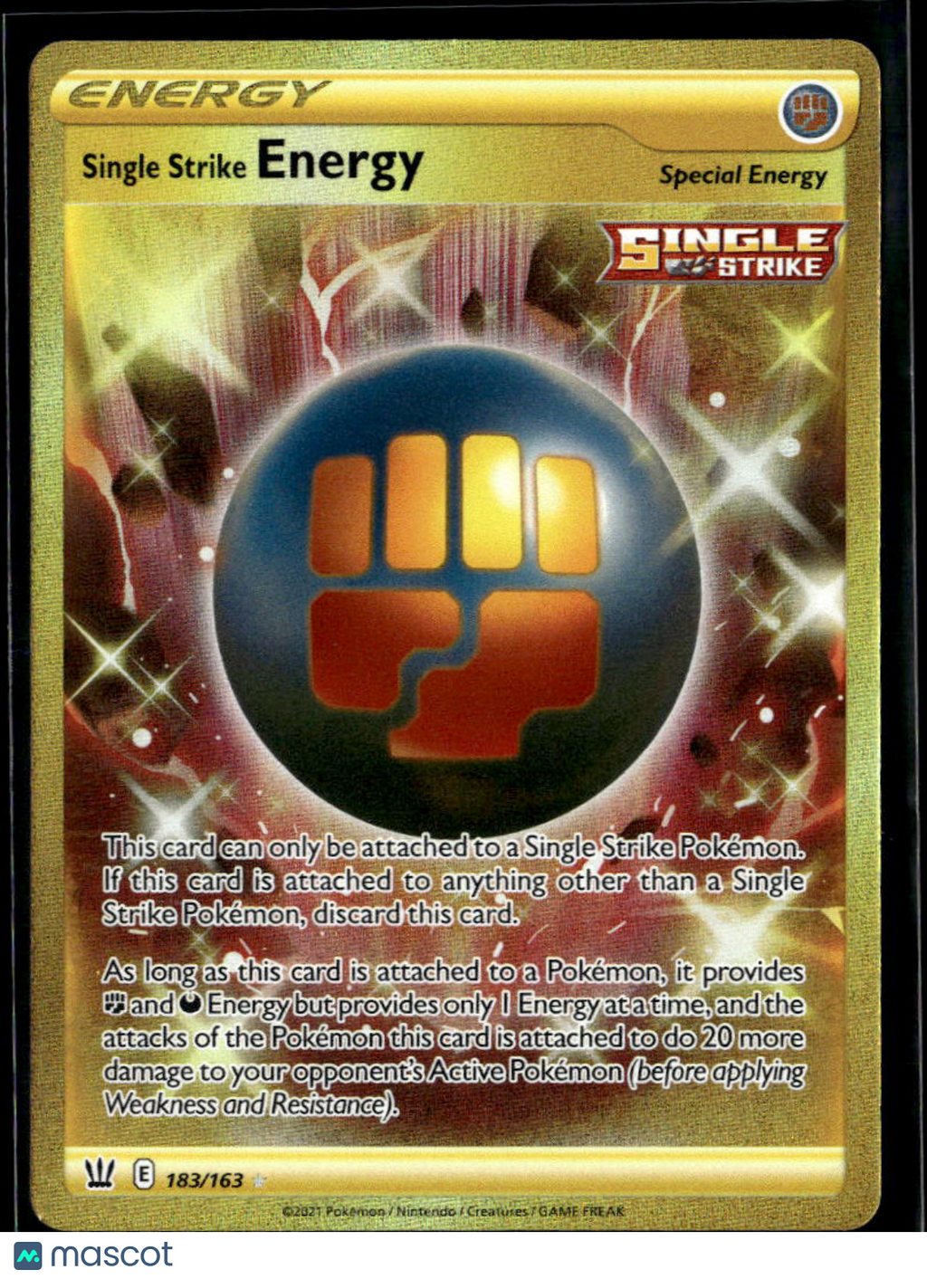 Single Strike Energy 2021 Battle Styles Holo Secret Rare SR UR #183/163
