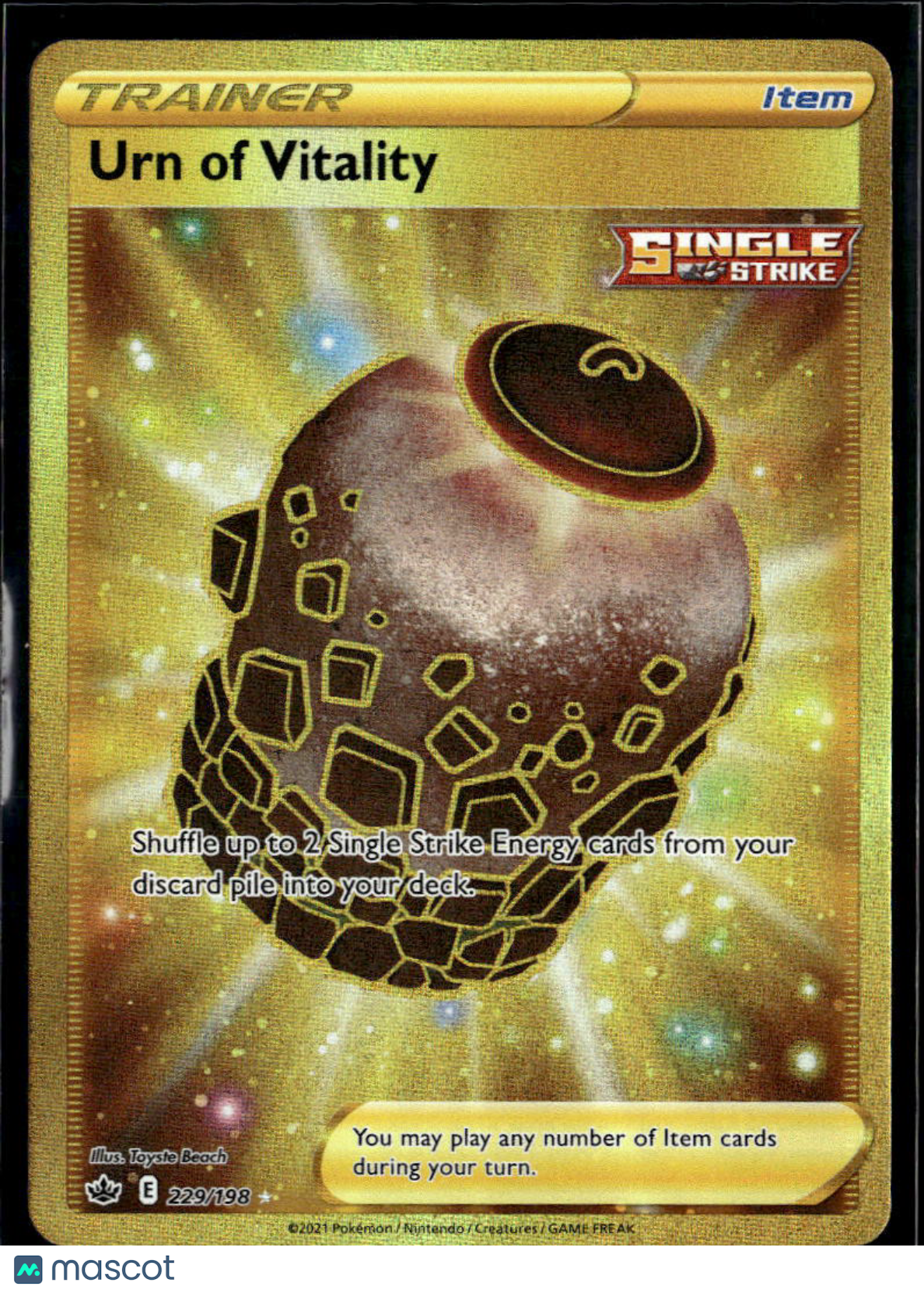 Urn Of Vitality 2021 Chilling Reign Gold Secret Rare SR #229/198