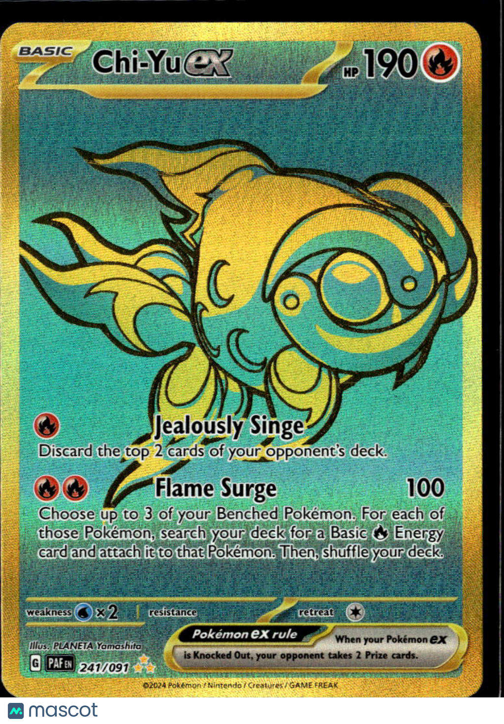 Chi-Yu EX 2024 Paldean Fates Holo Secret Rare UR #241/91