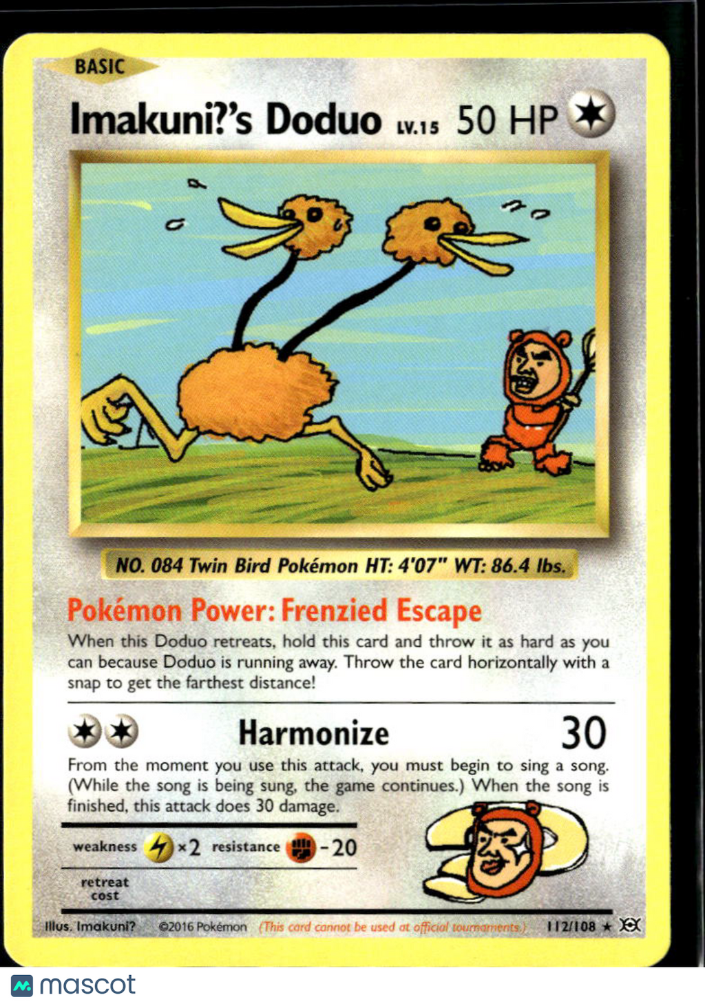 Imakuni?'S Doduo 2016 Evolutions Holo Secret Rare SR #112/108