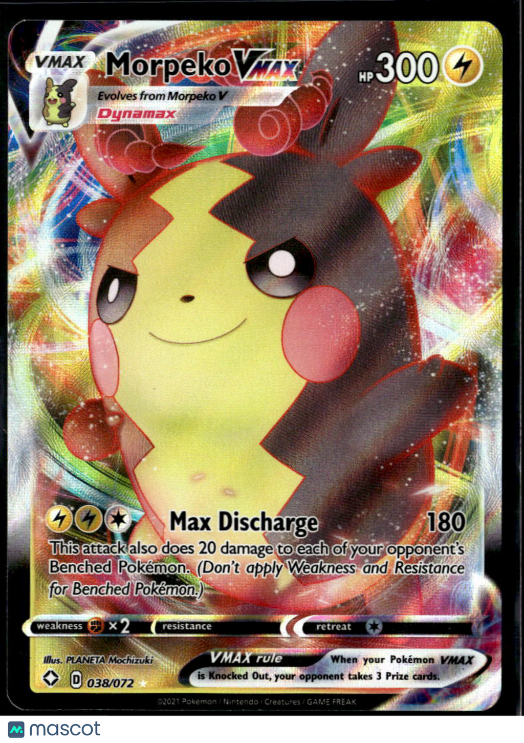 Morpeko VMAX 2021 Shining Fates Holo Ultra Rare #38/72
