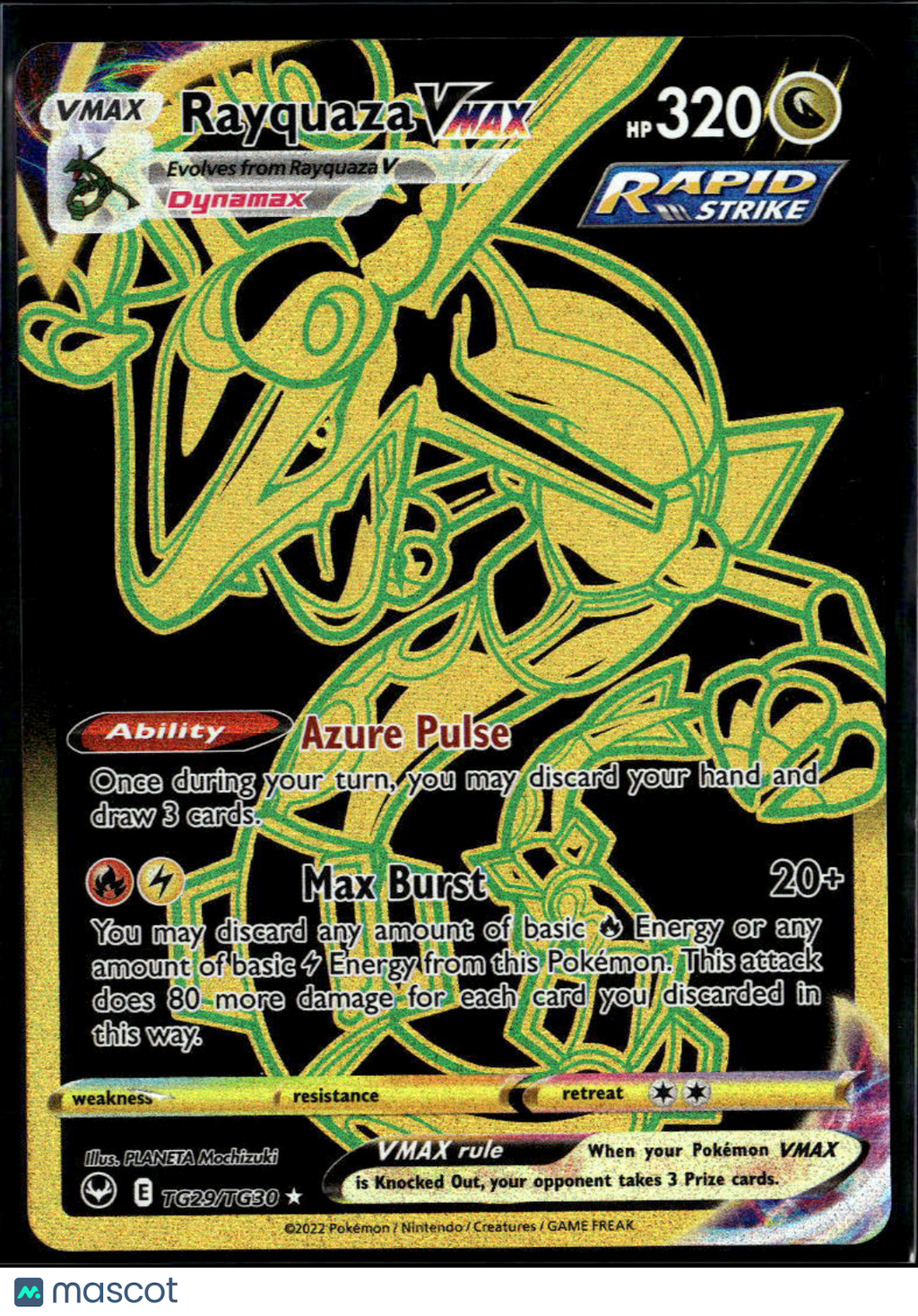 Rayquaza VMAX 2022 Silver Tempest Holo Rare UR CSR #TG29/TG30
