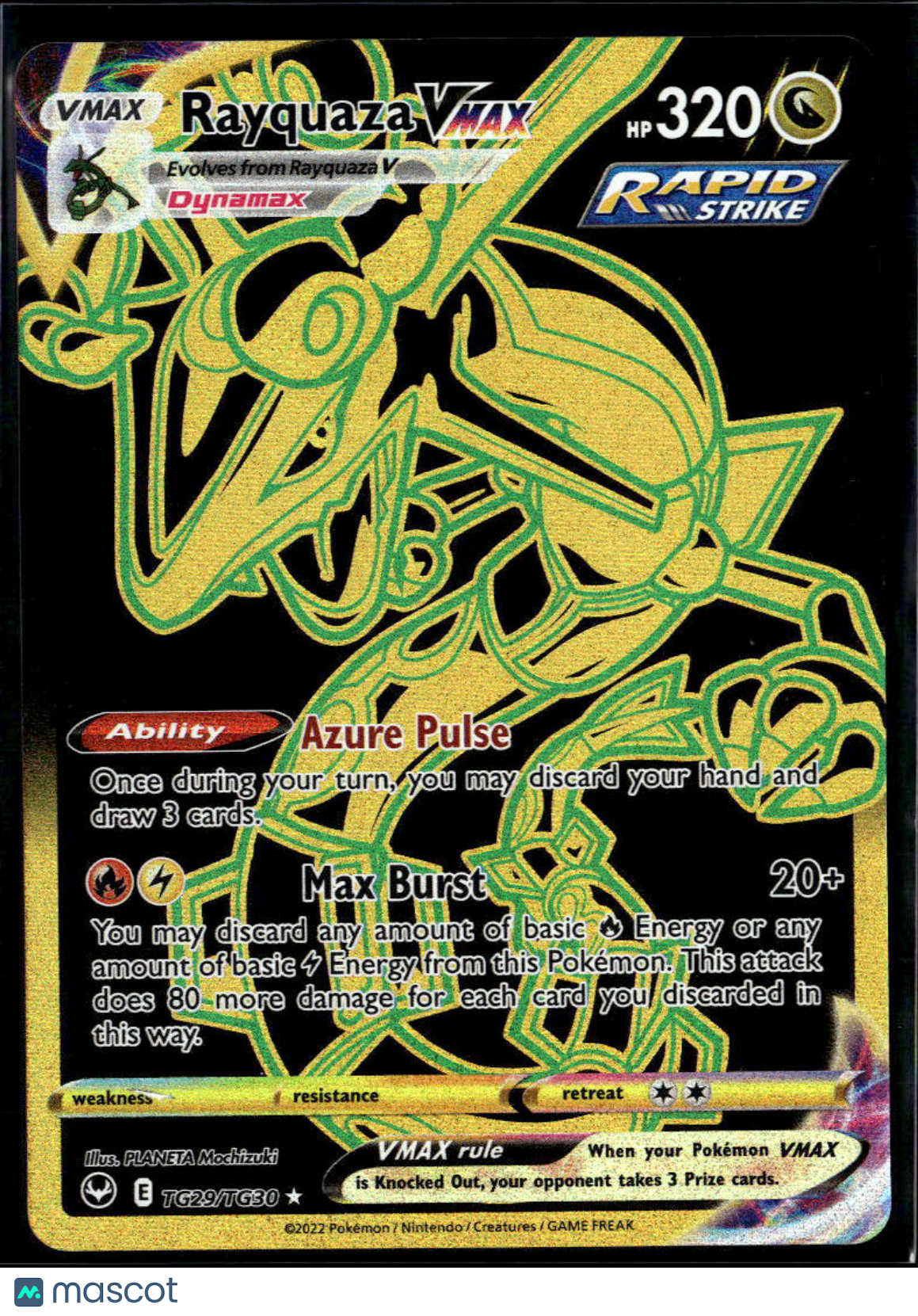 Rayquaza VMAX 2022 Silver Tempest Holo Rare UR CSR #TG29/TG30