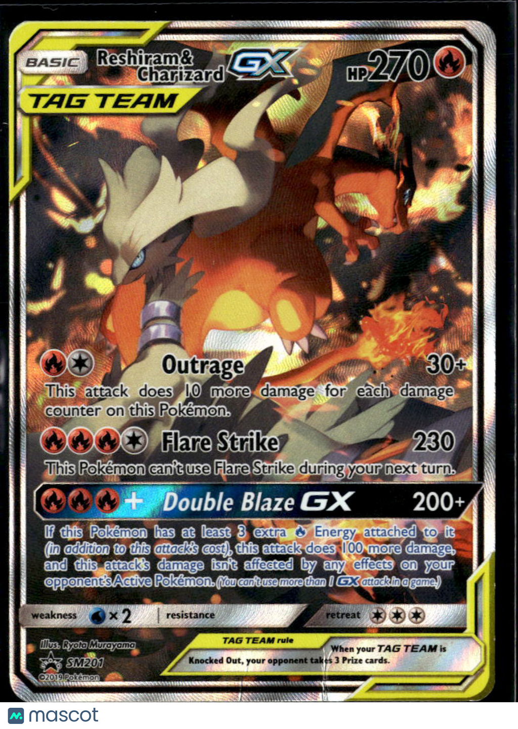 Reshiram & Charizard GX Sun & Moon Promos Holo Black Star Promo #SM201