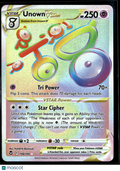 Unown VSTAR 2022 Silver Tempest Rainbow Secret Rare SR HR #199/195