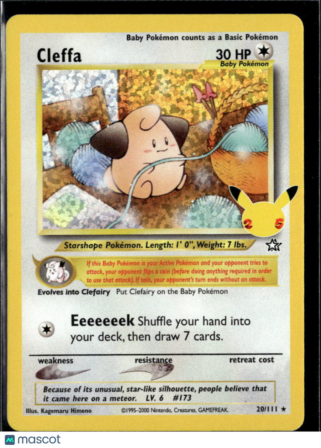 Cleffa 2021 Celebrations Holo Rare #20/111