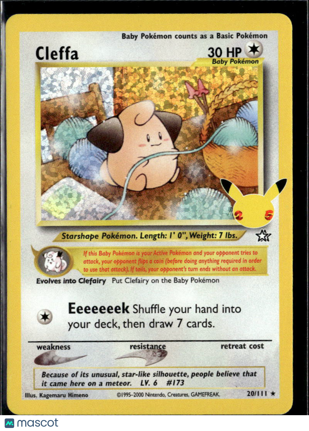 Cleffa 2021 Celebrations Holo Rare #20/111