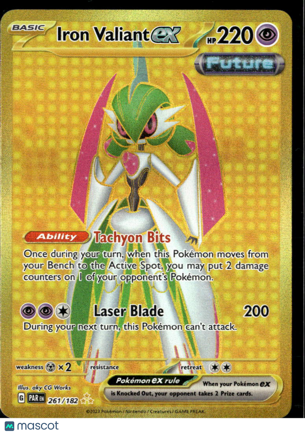 Iron Valiant EX 2023 Paradox Rift Holo Secret Rare UR HR #261/182