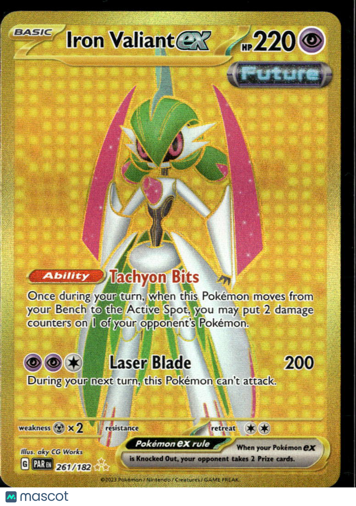 Iron Valiant EX 2023 Paradox Rift Holo Secret Rare UR HR #261/182