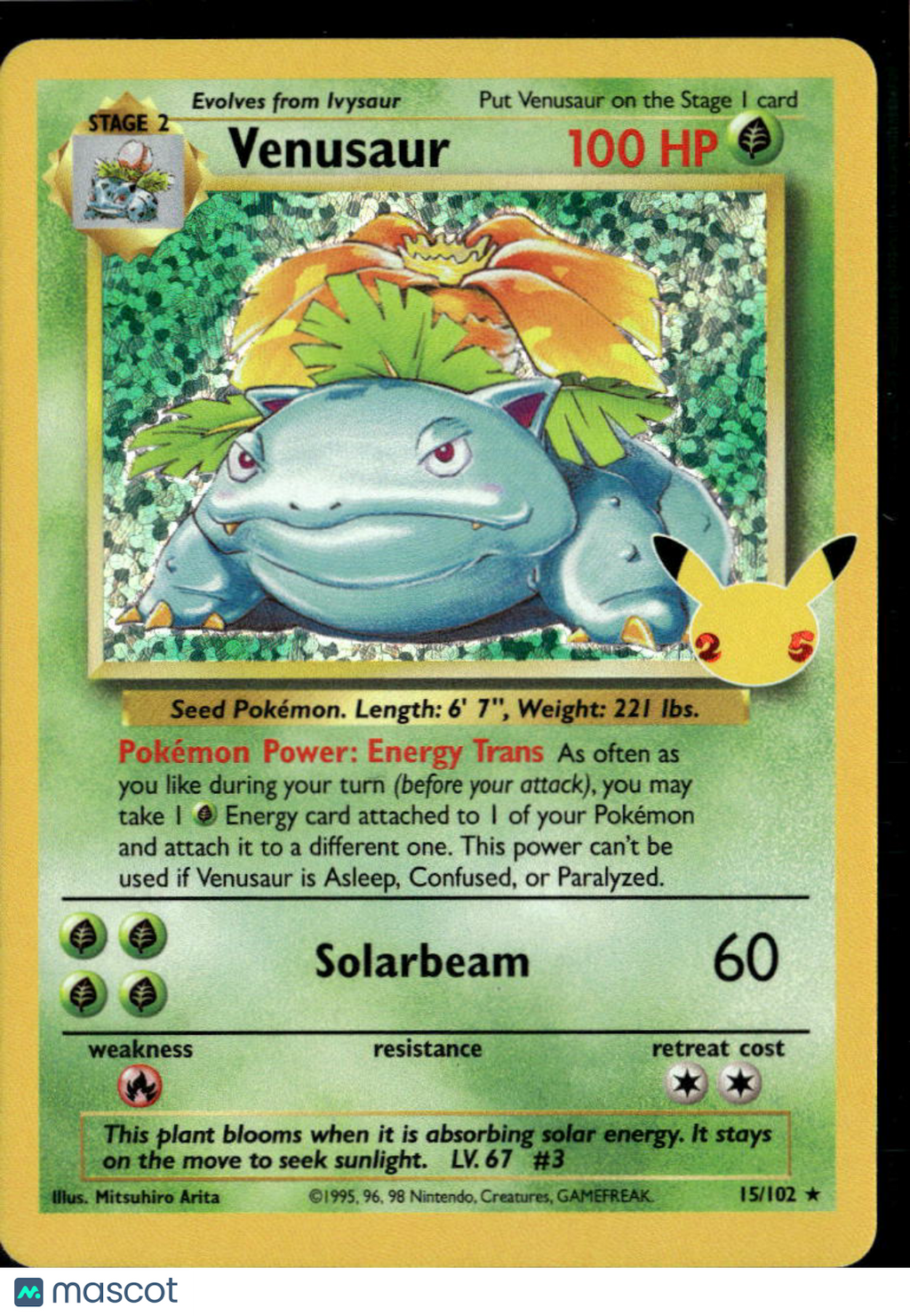 Venusaur 2021 Celebrations Holo Rare #15/102