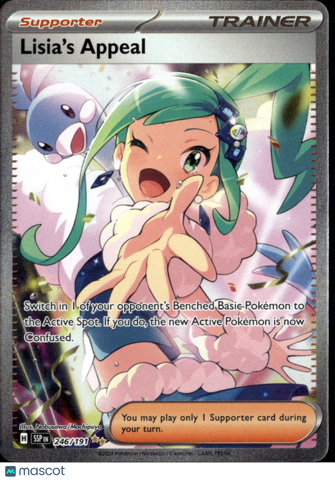 Lisia's Appeal 2024 Surging Sparks Holo Secret Rare SR FA #246/191