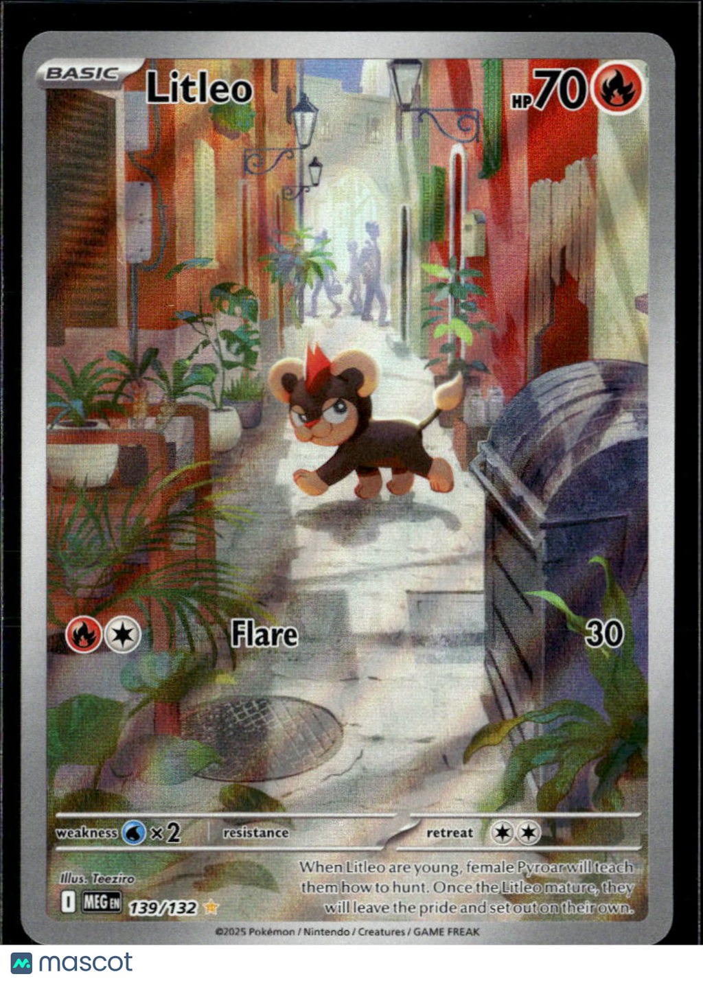 Litleo 2025 Mega Evolution Holo Secret Rare #139/132