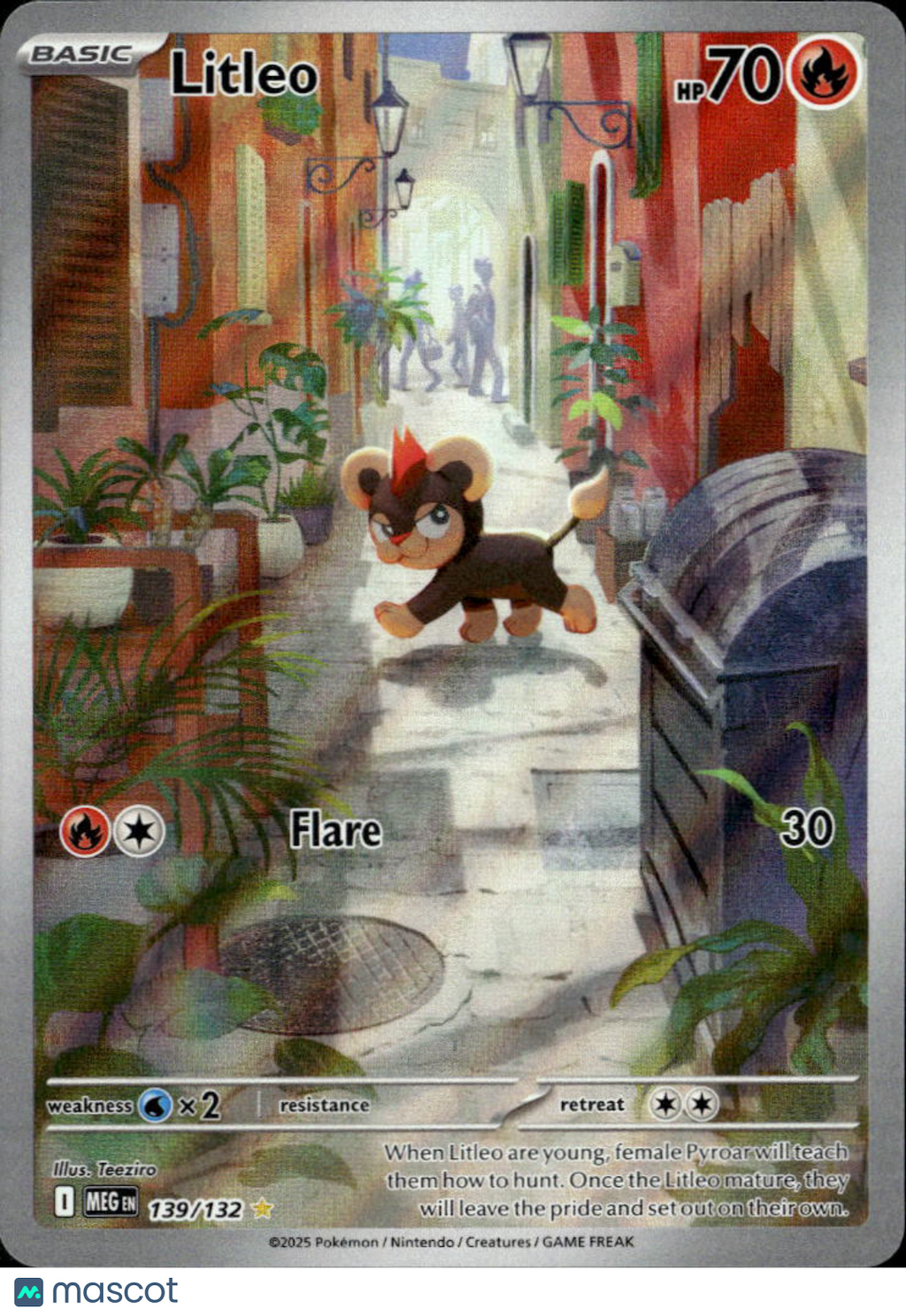 Litleo 2025 Mega Evolution Holo Secret Rare #139/132