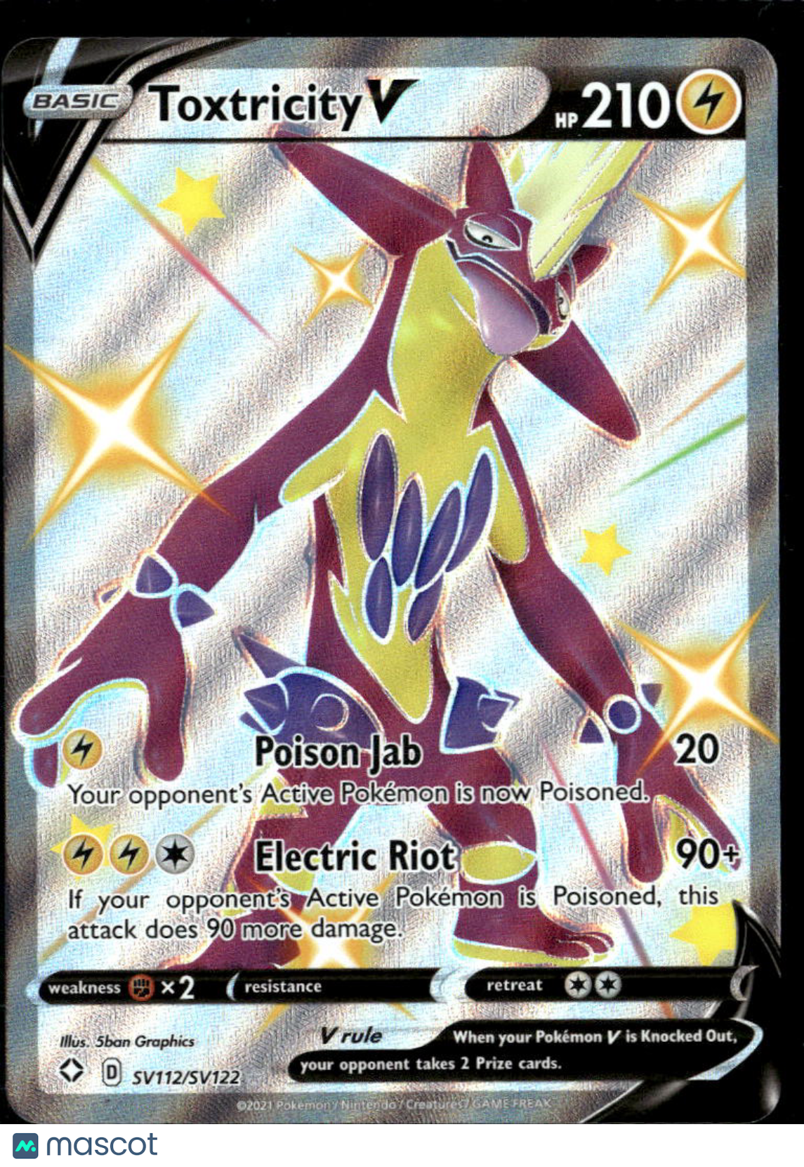 Toxtricity V 2021 Shining Fates Holo Ultra Rare FA SSR #SV112/SV122