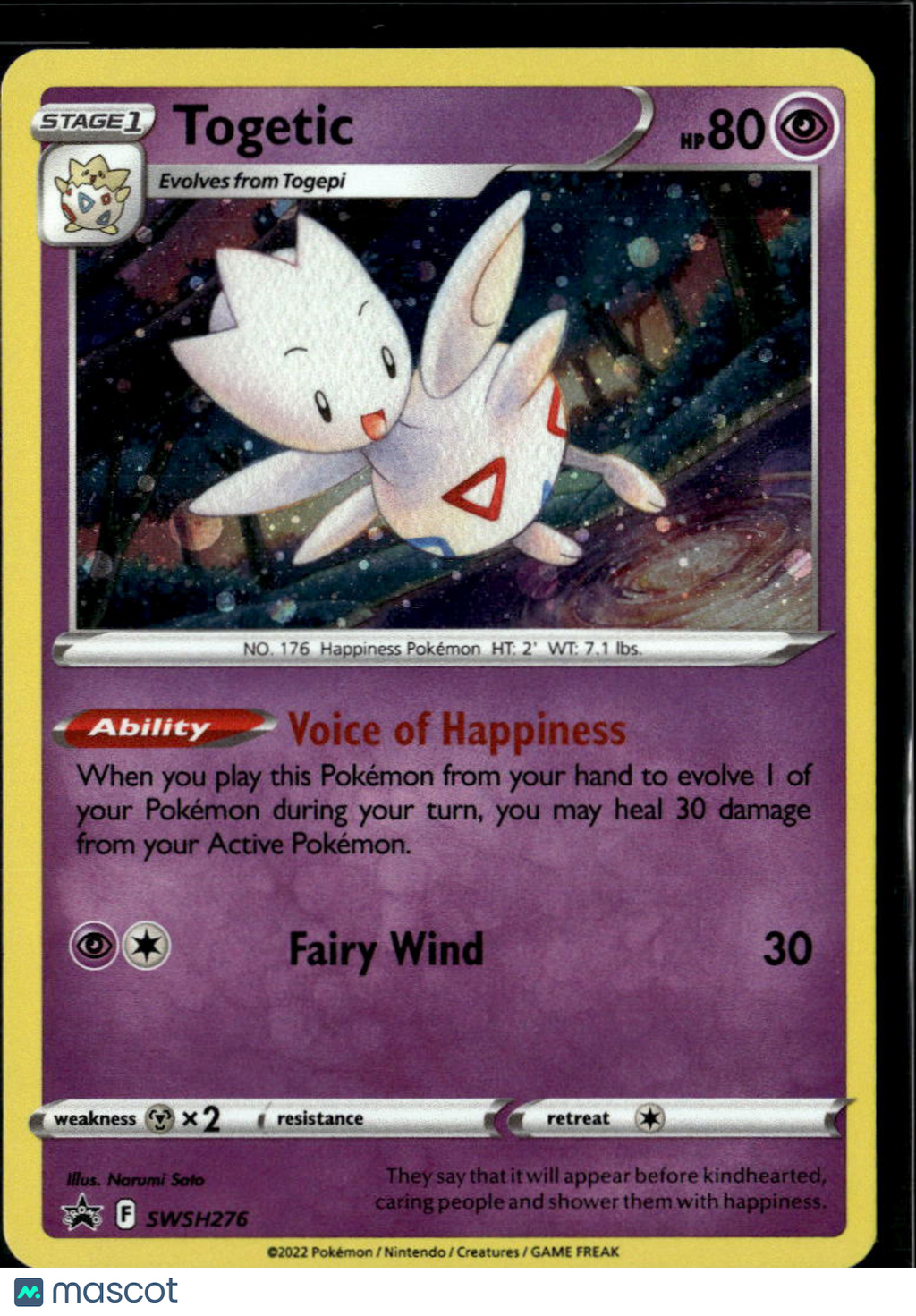 Togetic Sword & Shield Holo Black Star Promo #SWSH276